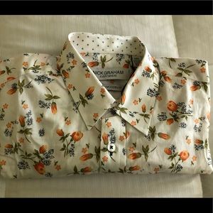 Men’s slim fit stretch performance button down shirt